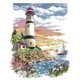 thumbnail image 5 of Hilo de algodón ecológico bordado Hugtrwg tela blanca 11CT Kit paisaje punto cruz 40*50cm, 5 of 9