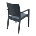 thumbnail image 2 of Luxury Commercial Living 34" Gray Wickerlook Patio Stackable Dining Chair, 2 of 9