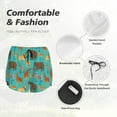 thumbnail image 4 of KLL Cute Animals Pattern Shorts Women,Athletic Shorts High Waisted Running Shorts Pocket Sporty Short Gym Elastic Workout Shorts-Large, 4 of 7