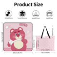 Cartoon Strawberry Bear Picnic Mat Foldable Waterproof and Sandproof