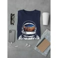 thumbnail image 3 of NASA Nasa Astrnaut Watching Galaxy T-Shirt Men -NASA Designs, Male x-Large, 3 of 4