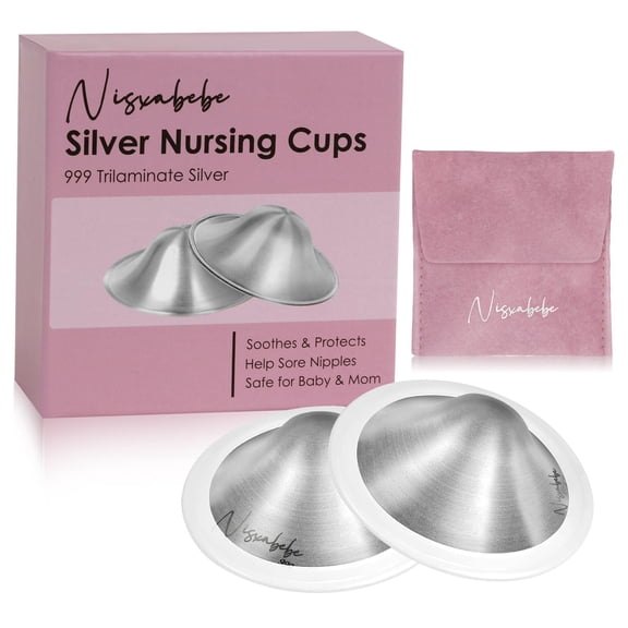 Copas de lactancia NISXABEBE The Original Silver para amamantar