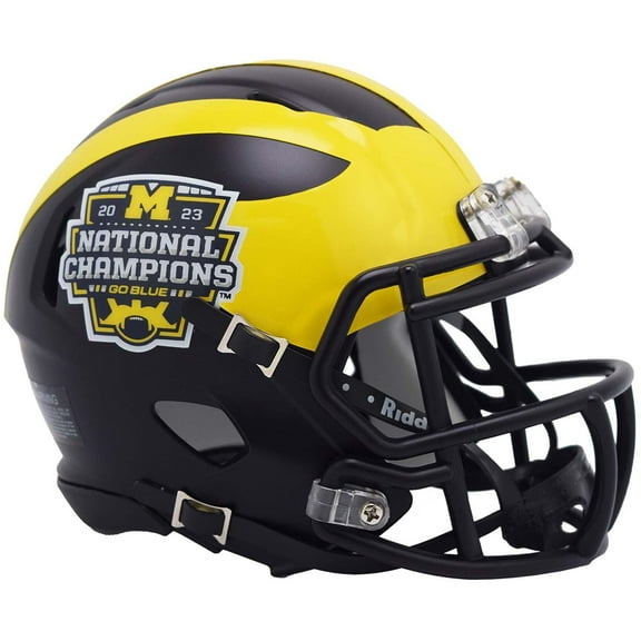 Michigan Wolverines Riddell 2023 College Football Playoff Champions Speed Mini Helmet