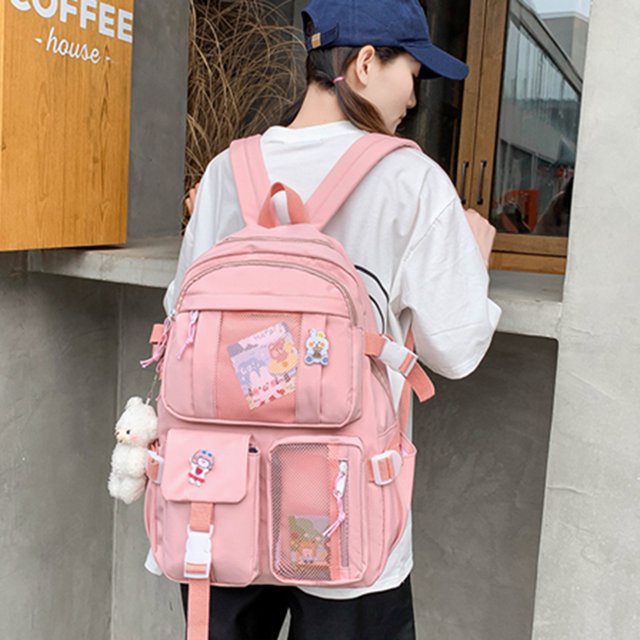 Bolsa 2022 Mochila de viaje para mujer Mochila universitaria impermeable con múltiples bolsillos para mujer JShteea Para Estrenar