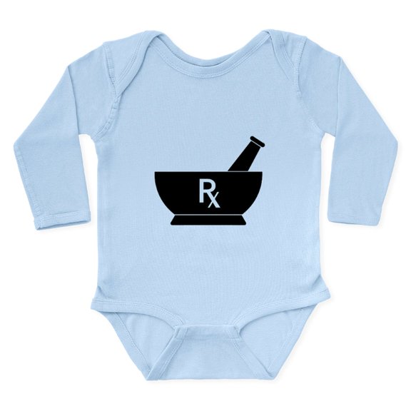 CafePress - Mortar And Pestle Rx Body Suit - Long Sleeve Cotton Baby Bodysuit