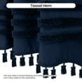thumbnail image 5 of Inhousolu Woven Fabric Shower Curtain 256GSM, Tufted Striped, Waterproof & Wrinkle Free, Weighted Hem, 72x72 inch, Navy Blue, 5 of 7
