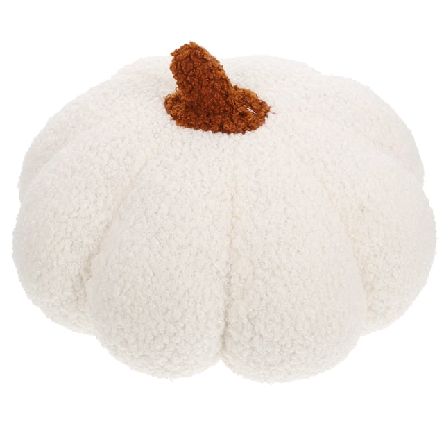 Shisuyan Coussin en Forme de Citrouille Blanc Coton PP Lot de 1 7.86x7.86x4.32 Po