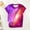 Orange, variant on Helii Women's Galaxy Print T Shirt 3D Digital Starry Sky All over Print Graphic Tee Short Sleeve Crewneck Loose Fit Casual Summer Tops Trendy Festival Concert Outfits 4 Colors