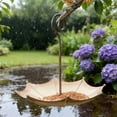 thumbnail image 5 of Bird Feeder,Umbrella Shape Weatherproof Metal Hanging Rod Wide Curved for Outdoor Patio Garden Yard, 5 of 6