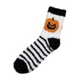 thumbnail image 3 of WHEANG Socks for Women Men Thick Warm Fuzzy Plush Slipper Socks Halloween Cartoon Coral Fleece Mid Calf Socks for Halloween Party Home Wear One Size White, 3 of 4
