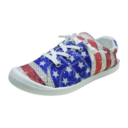 

Huanghuaa Women Flat Casual Shoes Are Fashionable And Can Be Worn With Independence Day Printed Casual Shoes Casual Shoes Women Winter Boots