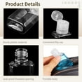thumbnail image 5 of 100Pcs 1oz Plastic Travel Bottles with Flip Caps, Mini Clear Portable Hand Sanitizer Bottles, Empty Refillable Containers, Cosmetic Containers for Conditioner, Lotion, Toiletries, 5 of 6