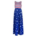 thumbnail image 2 of Vestido informal de verano con rayas y estrellas de EE. UU.Vestido sin mangas maxi sin mangas con bolsillo METRO Sunnimix maxi vestido con bolsillo, 2 of 8