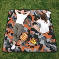 thumbnail image 5 of GZHJMY Extra Large Outdoor Picnic Blanket 78"x78",Orange Camouflage Waterproof Beach Blanket Sand Free Foldable Picnic Mat for Camping,Park,Beach,Hiking, 5 of 6