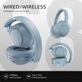 thumbnail image 5 of Stitch Bluetooth Headphones, Wireless Headphones with Microphone Includes Aux Cord, Volume Reduced Kids Foldable Headphones for School, Home, or Travel, 5 of 6
