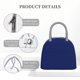 thumbnail image 4 of Fotbe Navy Blue Bolsa de Almuerzo con Estampado, Lonchera Aislada, Contenedor de Comida Reutilizable Tipo Cooler a Prueba de Fugas, 4 of 6