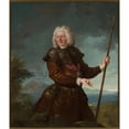 thumbnail image 3 of Jean-Baptiste Oudry 12x14 Black Modern Framed Museum Art Print Titled - Portrait of a Pilgrim (1730), 3 of 5