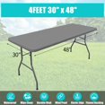 thumbnail image 5 of decorUhome Waterproof Vinyl Fitted Table Cloth For 30"x 48" Rectangle Tablecloth, Wipeable Elastic Table Cover , Grey, Indoor or Outdoor, 5 of 7
