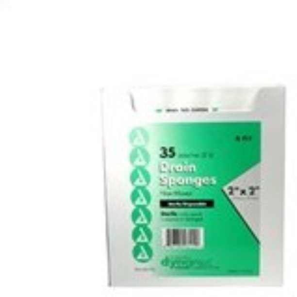 Dynarex Gauze Drain Sponge 2x2 6PLY 35x2 ea