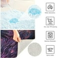 thumbnail image 4 of Dreamtimes Toiletry Mat Galaxy Wolf Head Print, Luxury U-Shaped Toilet Rug, Soft Comfortable Contour Mat for Bathroom Floor, 17.3"x13.4", Non-Slip Absorbent Bath Carpet, Dry Quickly, Machine Washable, 4 of 4