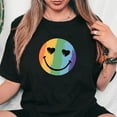 thumbnail image 3 of Rainbow LGBT Cute Shirt, Queer Happy Face Shirt, LGBTQ Gift Idea, Pride Day Shirt 14293215, 3 of 5