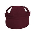 thumbnail image 6 of Dog Baseball Cap, Dog Sun Hat, Pet Sun Hat, Adjustable Chin Strap, Lightweight Breathable Cotton Twill Maroon Dog Ear Cover Hat with Curved Sun Visor for Daily Outdoor Use, 6 of 6