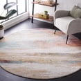 thumbnail image 2 of SAFAVIEH Phoenix Ellison Abstract Area Rug, Rust Blue/Ivory, 6'7" x 6'7" Round, 2 of 8