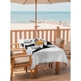 thumbnail image 2 of Outdoor Tablecloth with Umbrella Hole for Patio/Picnic/Party/Camping, Hockey Waterproof Table Cloth Rectangle Table Cover Washable, Modern Funny Minimalist Sports Geometric (52"x 70"), 2 of 8