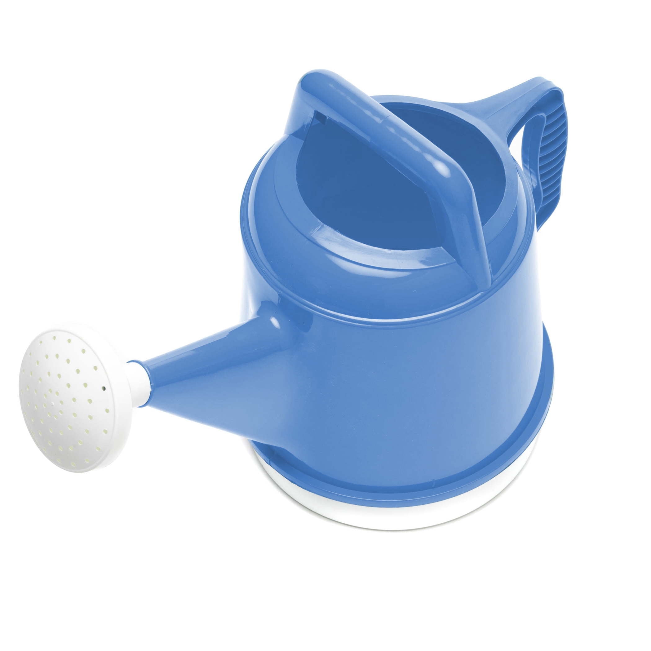 Bloem Deluxe 2 Gallon Plastic Watering Can - Indoor/Outdoor with 256 Fl Oz Capacity, Removable Nozzle, Shatterproof, Peri-Blue