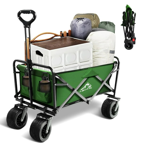 Carrito plegable VOYSIGN, 300 libras, plegable, utilitario, verde
