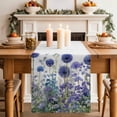 thumbnail image 2 of Table Runner 48 Inches Long for Kitchen Dining, Purple Flowers Dresser Scarf Farmhouse, Dining Table Decorations for Wedding/Parties, Spring Garden Floral Leaves Botanical Country 13 x 48 In, 2 of 8
