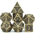 thumbnail image 1 of GFDYREE Steampunk Style Metal Dice Set 7 Die Polyhedral DND Dice Set D&D Dice for Dungeons and Dragons Role Playing Game and Math Teaching (Ancient Bronze), 1 of 6