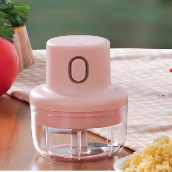 Electric Garlic Chopper Mini, Multi Functional Household Garlic Grinder, Wireless Electric Food Processor with USB Charging, Mini Veggie Chopper, for Small Vegetable, Onion, Tomato, Pepper, Herb