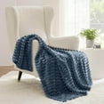 thumbnail image 4 of 3D Jacquard Throw Blanket - Ultra Soft Cozy Warm Fluffy Blanket for Couch Bed Sofa - Lightweight Decorative Striped Throw for All Season Use Home Decor, 4 of 4