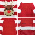 thumbnail image 4 of Suéter de punto navideño con diseño de reno para mascotas, ropa de invierno para cachorros y gatos, sudaderas de punto cálidas, ropa navideña para mascotas (1 paquete, XXL), 4 of 5