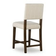 thumbnail image 5 of Linon Brook Full Back Wood Counter Stool, 24" Seat Height, Brown Finish with Linen Fabric, 5 of 9