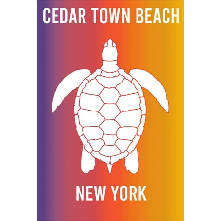 

Cedar Town Beach New York Souvenir 2x3 Inch Fridge Magnet Turtle Design