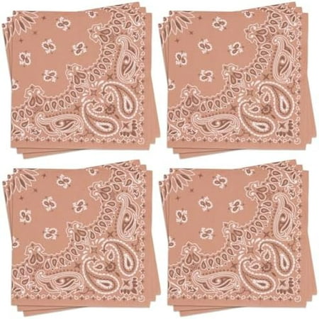 Western Bandana Napkins - 3-ply, 25 pcs | Cowboy Birthday Party Decor, Wild West Favors, Rodeo Baby Shower Supplies, Wild One Yeehaw Bday, Cowgirl Drinkware, Cactus Howdy Tableware