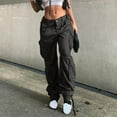 thumbnail image 2 of JJHGVB Wide Leg Jeans Wide Leg Jeans for Women Long Casual Pants Vintage Jeans Denim Trousers Pants with Pockets High Waisted Denim Pants Pull-On Pant Straight Denim Jeans Loose Fit Black L, 2 of 5