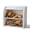 White, variant on Bread Box, 2 Layer Bamboo Bread Boxes for Kitchen Food Storage, Large Capacity Bread Keeper Roll Top with Removable Layer, 15" x 9.8" x 14.2", 15 mm Thickness (Self-assembly)