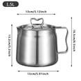 thumbnail image 2 of Large Capacity 304 Stainless Steel Oil Filter Pot Multipurpose Oil Filter Container Kitchen Oil Filter Stainless Steel Oil Filter For Kitchen Fryer (1.5L & 2L) 1pc High-quality, 2 of 8