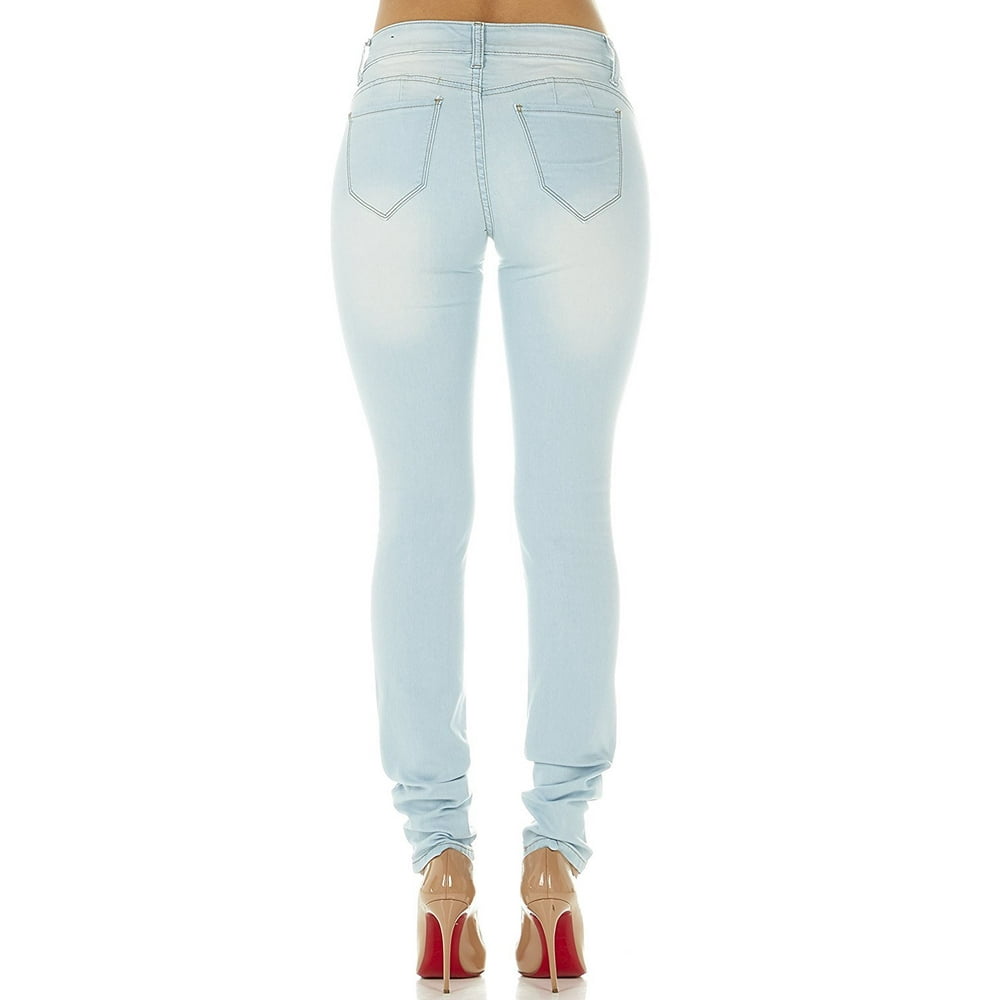 YDX Cover Girl Jeans Plus Size Women Mid Rise Slim Fit Stretchy