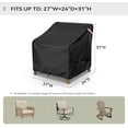 thumbnail image 2 of Waterproof Patio Chair Covers 2 Pack 27W x 24D x 31H inches，Lawn Outdoor Furniture Covers Black, 2 of 6