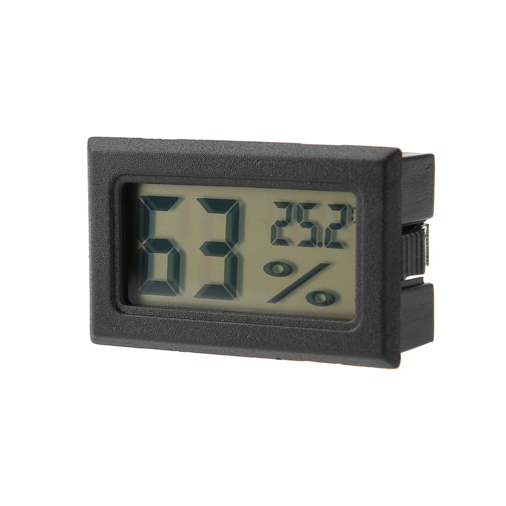 Black Embedded Digital Hygrometer Thermometer Accurate Humidity Monitor Fast Temperature Meter with Built-in Probe 