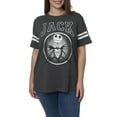 thumbnail image 2 of Womens Plus Size Jack Skellington T-Shirt Nightmare Before Christmas Disney Gray, 2 of 8