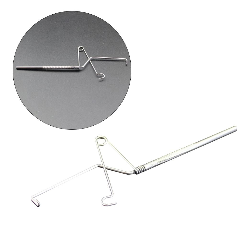 MAGIDEAL 4xMultifunction Fly Tying Finisher Device Fishing Hook Stainless Steel