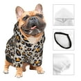 thumbnail image 3 of Cauagu Leopard Pattern Winter Pet Hoodie Sweatshirts- Dog Hoodie Sweater with Leash Hole - Cute Dog Hoodie - Pet Clothes Puppy Cat Custume -Small, 3 of 8