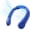 Dark Blue, variant on Portable Neck Fan Upgraded, Neckbrace Personal Hands Free, 5 Speed Gears Adjustment, 5000 mAh Wearable Bladeless Quiet Rechargeable for Outdoor Indoor, Gifts for Women Men- Foggy Grey