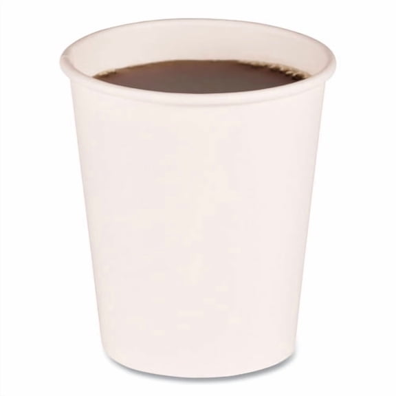 Boardwalk Paper Hot Cups, 8 oz, White, 50 Cups/Sleeve, 20 Sleeves/Carton, Each
