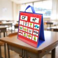 thumbnail image 4 of Wall Hanging & Self Standing Table Pocket Chart for Classroom, Desk, Office Double Sided Words, Numbers, Cards Holder Teaching Chart, 4 of 8